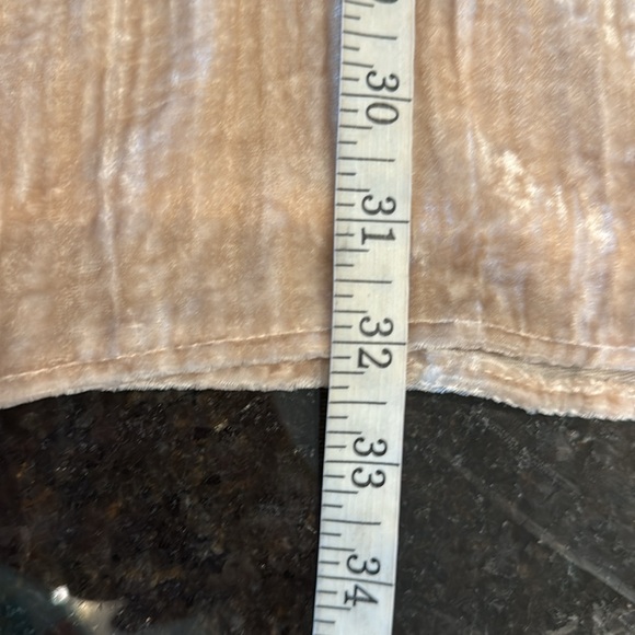 Anthropologie Floreat Champagne Crinkled Velvet Tunic Shift Dress Size XS - Picture 13 of 15